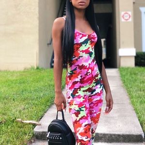 Colorful Camo Season Jumpsuit